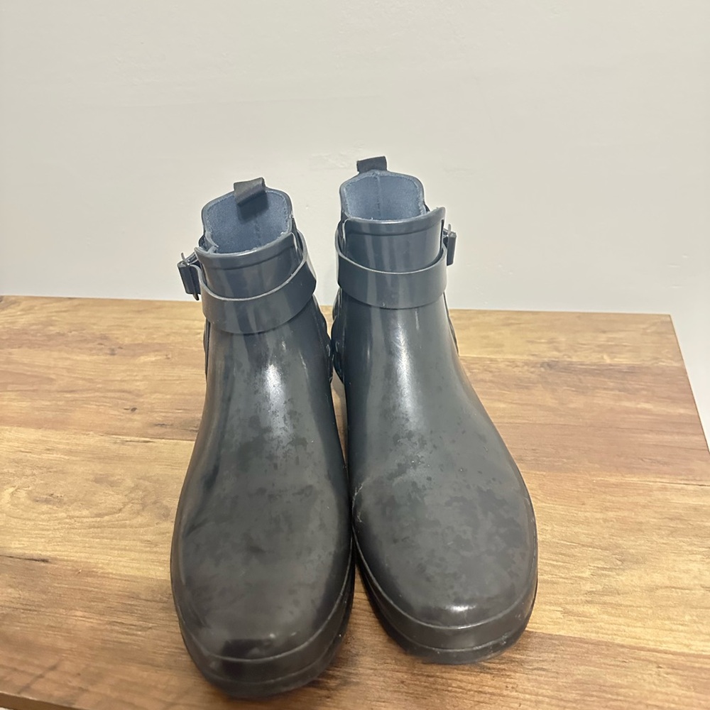 Hunter Blue Ankle Boots